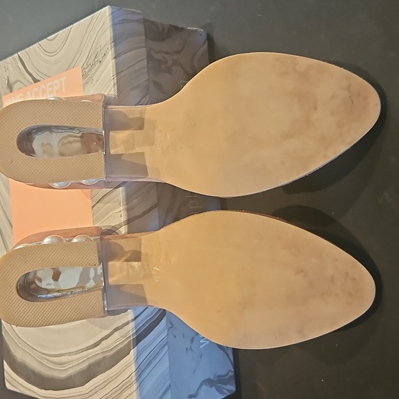 Jeffrey Campbell Pink Suede Pump With A Pearl Heel Accent Seven And A Half - Picture 9 of 12